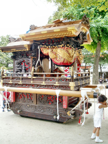 2009/08/01 12:32 野里(丸池)公園 この東之町地車とは、今年でお別れです
