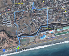 Google Earth 大磯海岸散歩